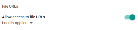 Google Admin Allow access to file URLs toggle switched on